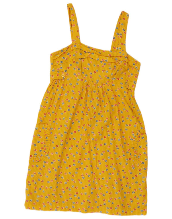 Topshop Vestido de verano para mujer UK 10 Pequeño algodón floral amarillo