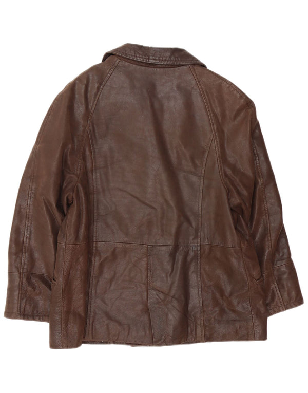 Conbipel Chaqueta De Cuero Cruzada Mujer IT 48 XL Cuero Marrón