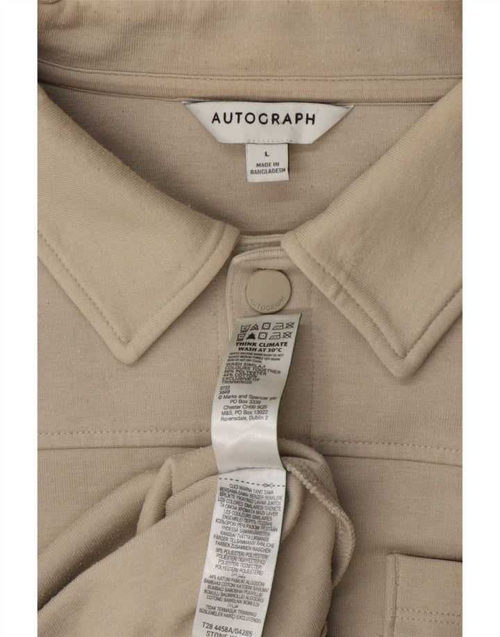 Marks & Spencer Chaqueta Bomber Autograph para Hombre UK 40 Grande Poliéster Beige