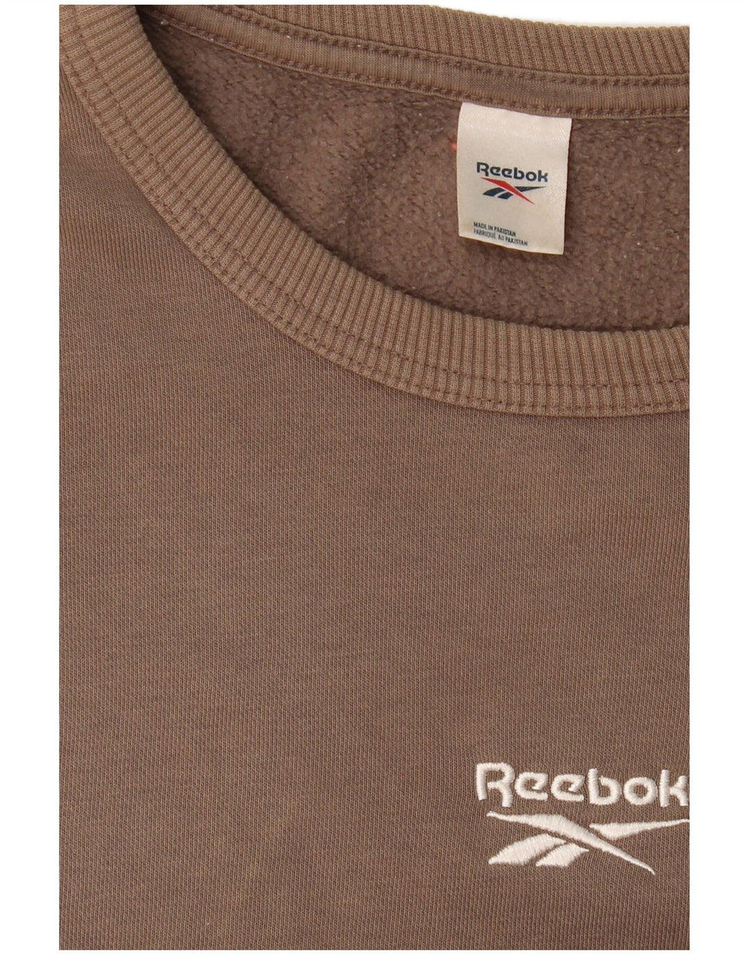 REEBOK Hombre Loose Fit Sudadera Jumper Marrón Medio