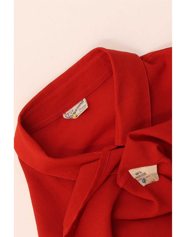 Primavera Firenze Blusa de gran tamaño para mujer US 4 Pequeño Poliéster rojo