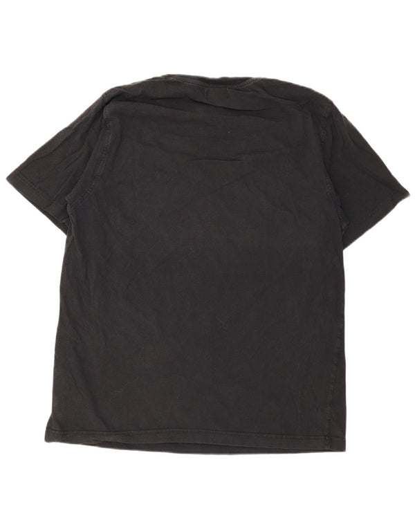 Kappa Hombre Camiseta Gráfica Top Medium Negro Algodón