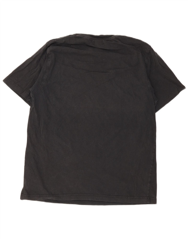Kappa Hombre Camiseta Gráfica Top Medium Negro Algodón