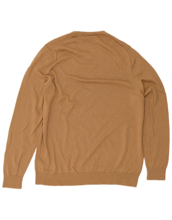 Marks & Spencer - Jersey de cuello redondo para hombre, color beige, 2XL
