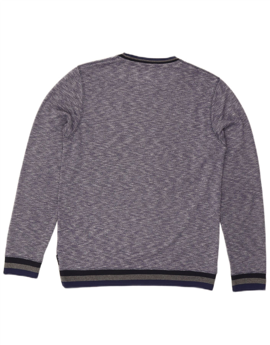 Ted Baker Jersey de cuello redondo para hombre talla 3 mediano azul moteado