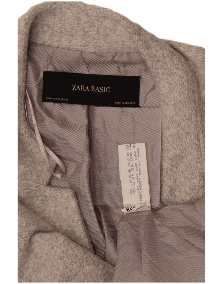 Zara Mujer Abrigo Abierto UK 42 Gris Medio