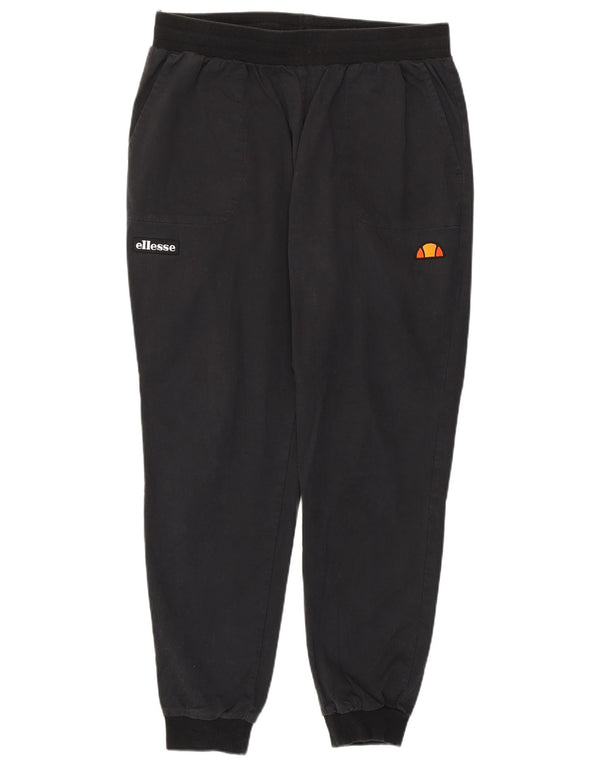 ELLESSE Pantalones de chándal con estampado gráfico para mujer Joggers UK 40 Large Black