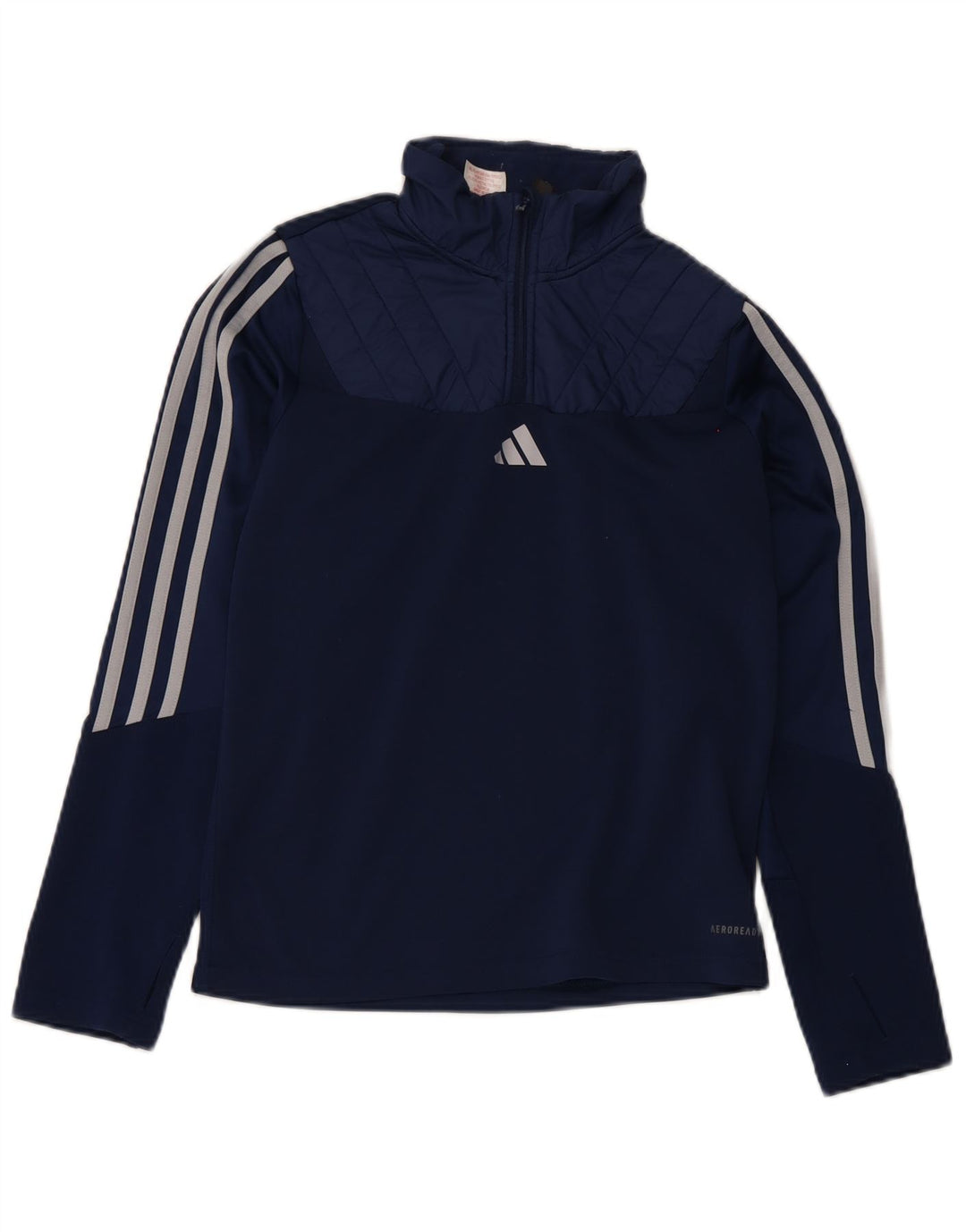 Adidas - Chándal Aeroready con cremallera y cuello para niños, 13-14 años, azul marino