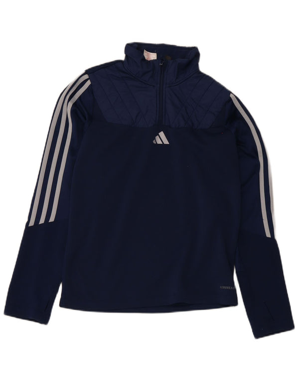 Adidas - Chándal Aeroready con cremallera y cuello para niños, 13-14 años, azul marino