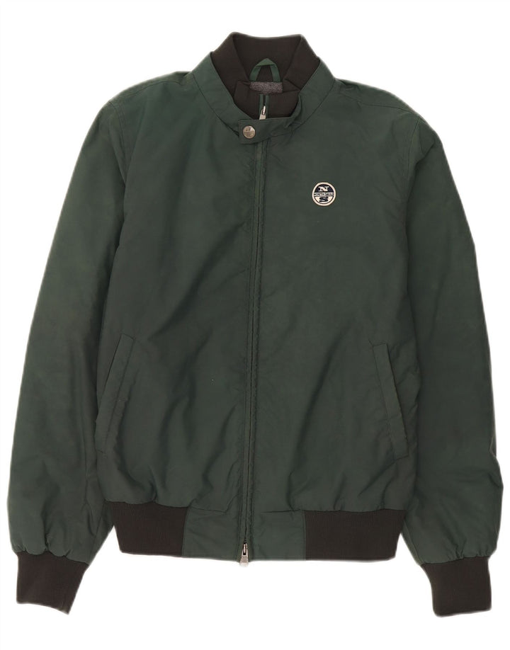 North Sails Chaqueta cortavientos bomber para hombre UK 38 Poliamida verde medio
