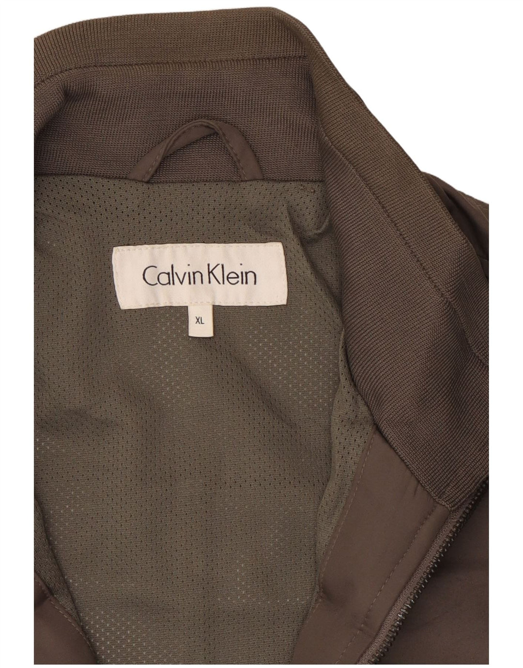 CALVIN KLEIN Chaqueta bomber para hombre UK 42 XL Poliéster gris
