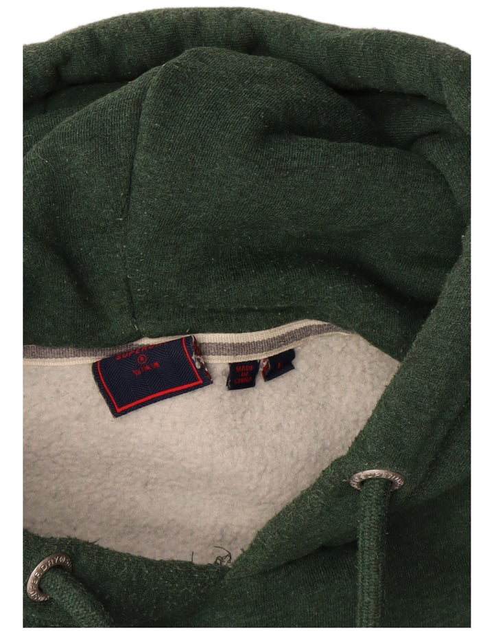 Superdry Jersey con capucha para hombre, talla grande, algodón verde