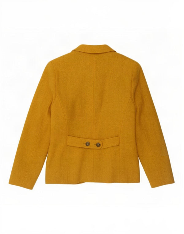 Nuevo Chaqueta tipo blazer de 4 botones para mujer Penny IT 42 Lana amarilla mediana