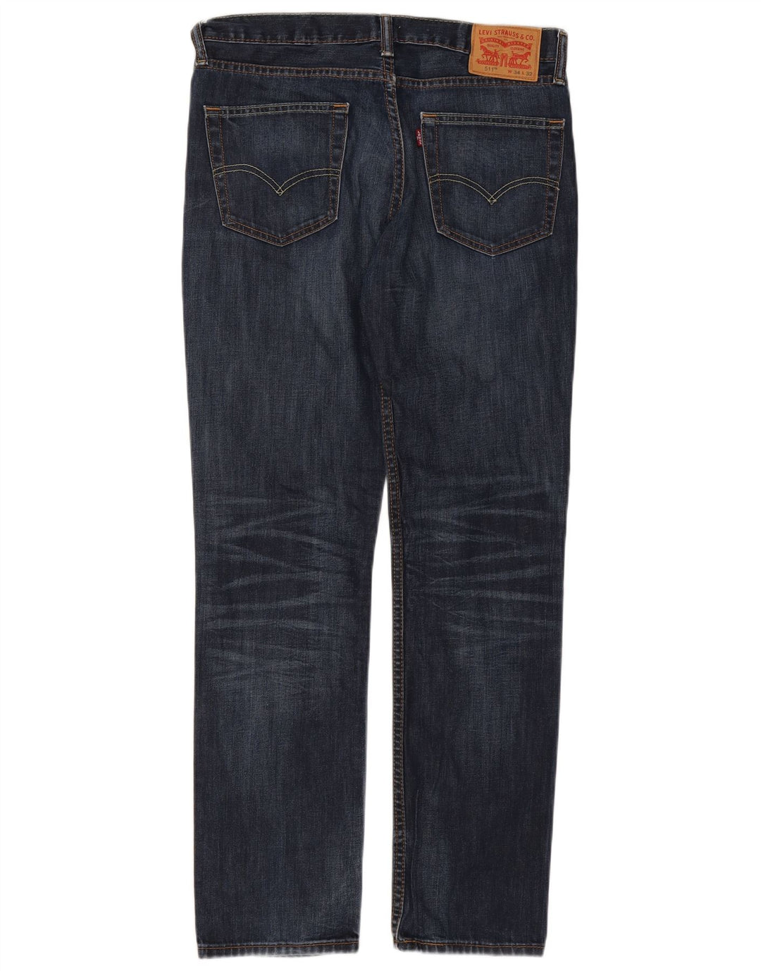 Levi's Hombre 511 Slim Jeans W34 L32 Algodón Azul Marino