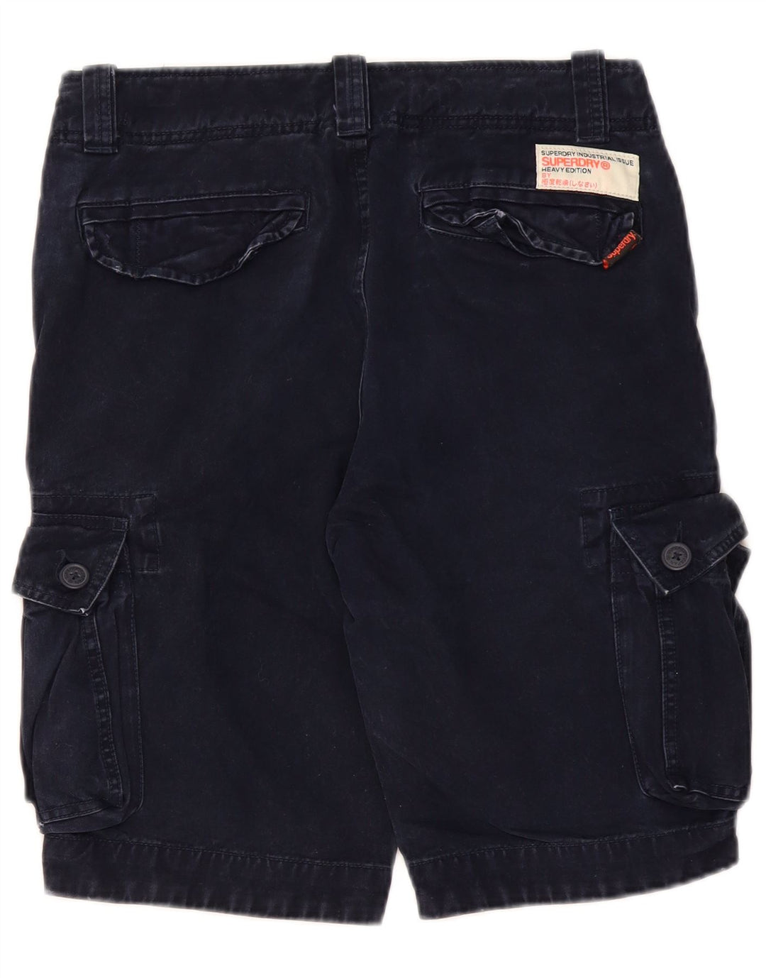 SUPERDRY Pantalones cortos cargo para hombre pequeños W29 Algodón azul marino
