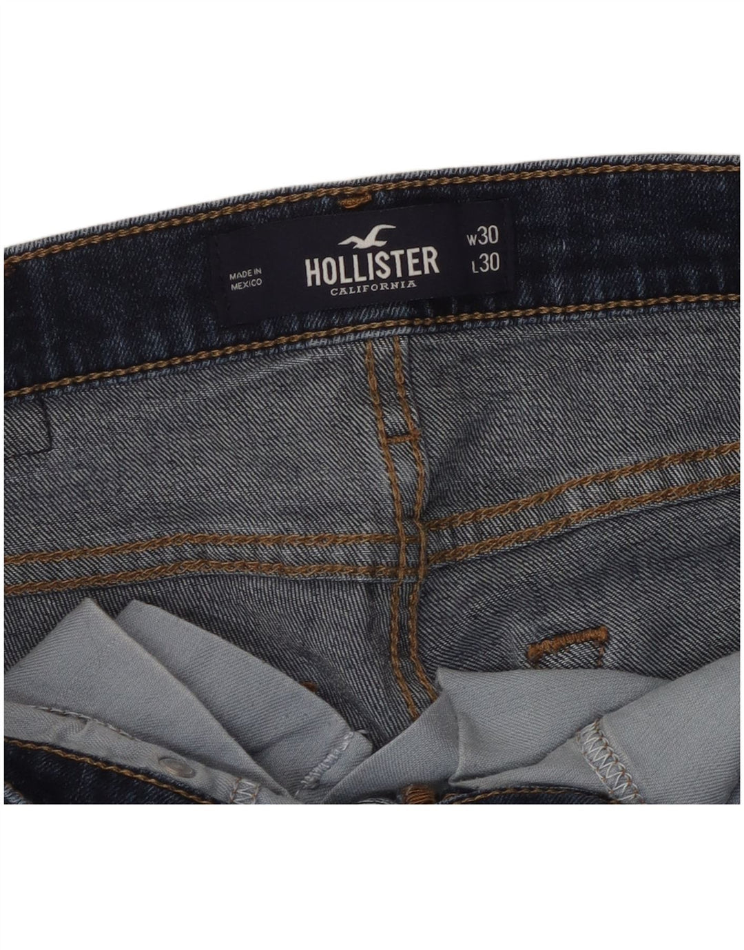 Vaqueros Hollister Hombre Slim Rectos W30 L30 Azul