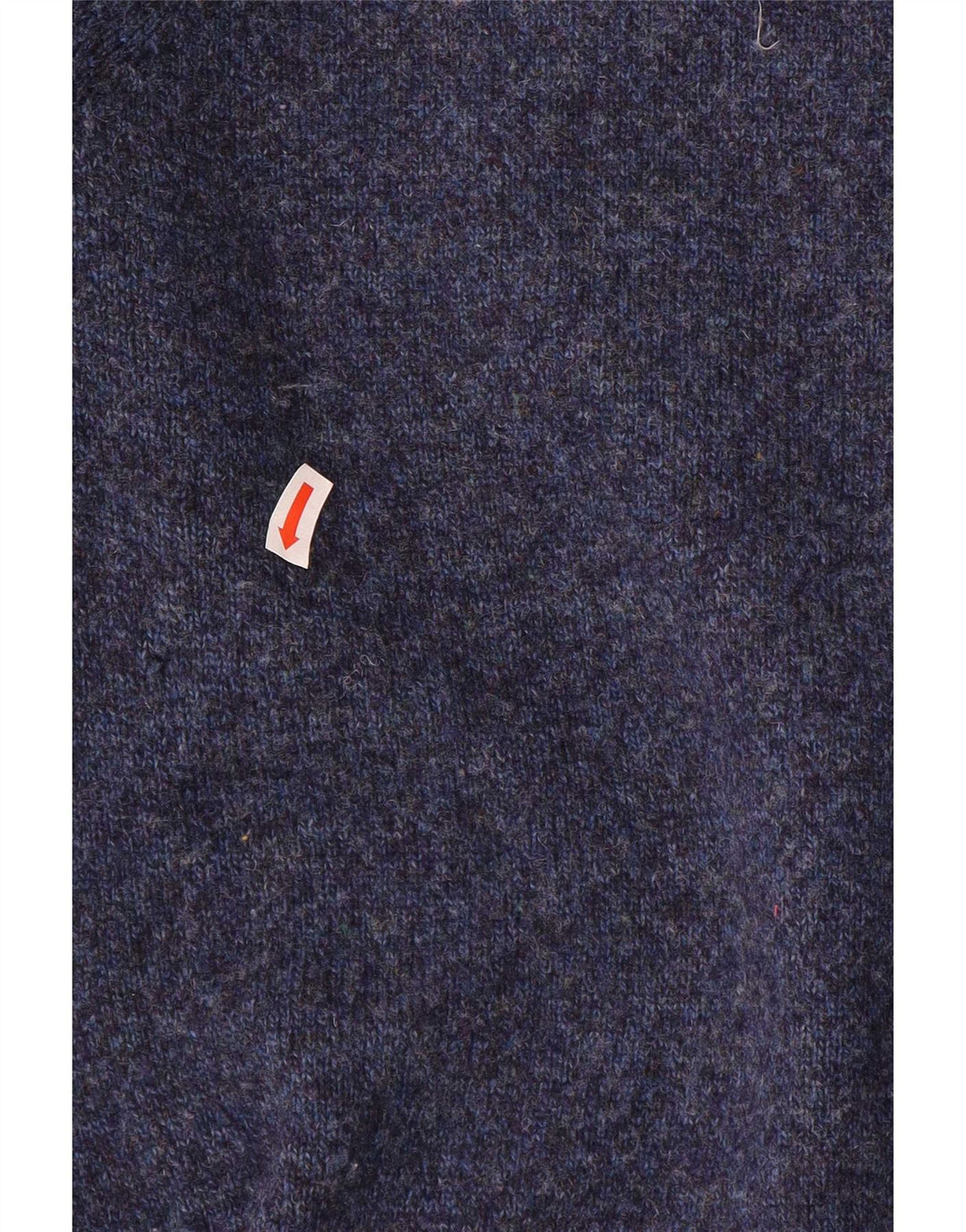 Marks & Spencer Jersey con cuello en V para hombre de lana moteada en azul marino mediano