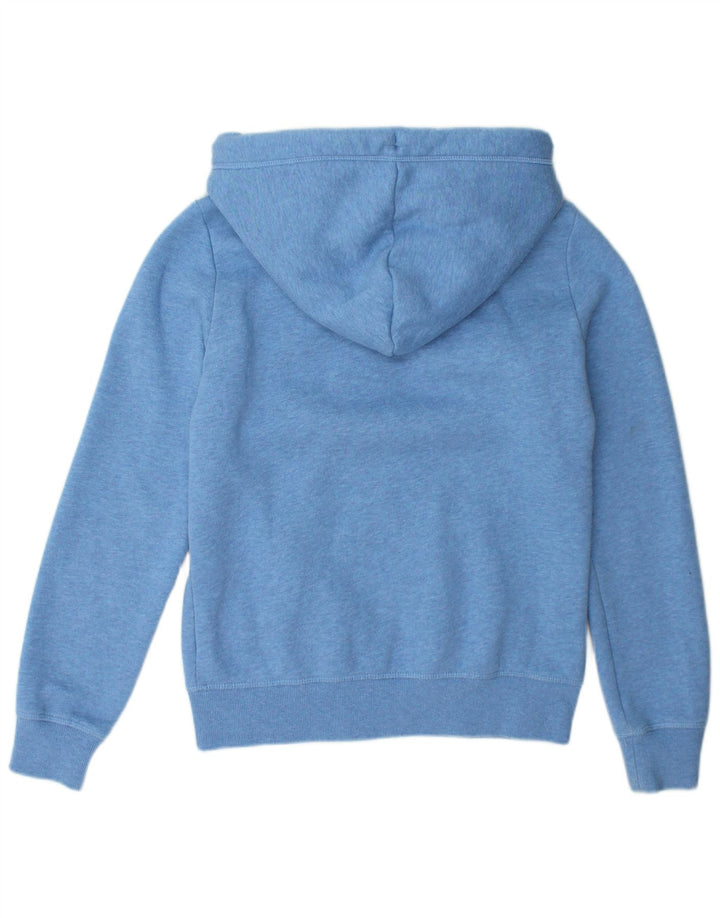 SUPERDRY Suéter con capucha y cremallera para mujer UK 10 Small Blue Cotton