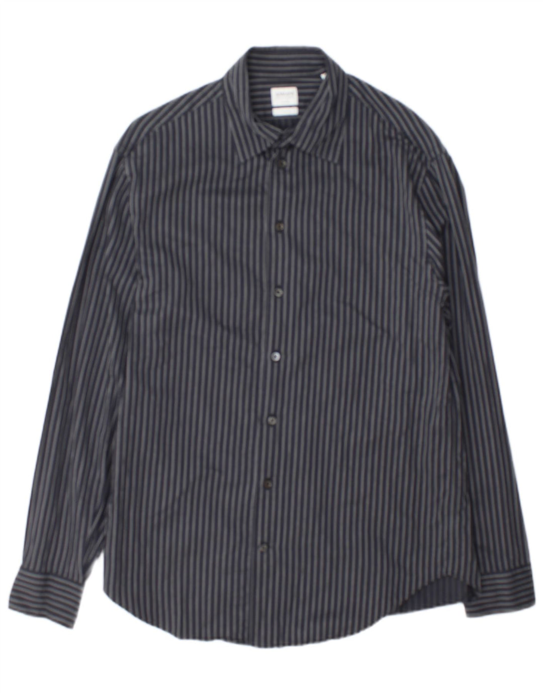 Camisa Armani Collezioni Hombre Algodón gris medio a rayas