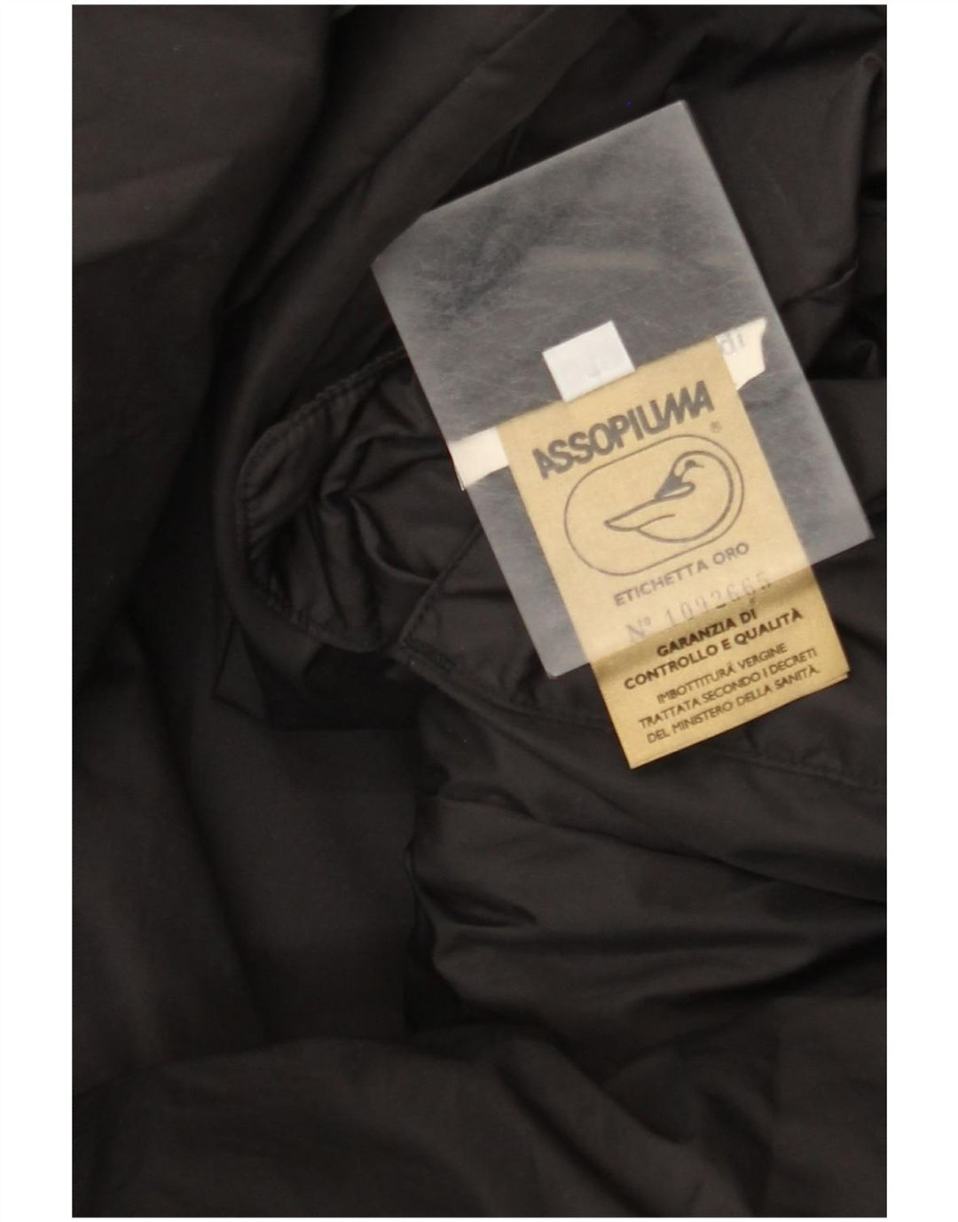 Vintage mujeres suelta ajuste acolchado abrigo Reino Unido 14 medio negro