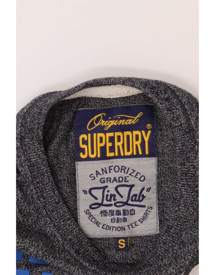Superdry Hombre Camiseta Gráfica Top Small Azul Marino Algodón