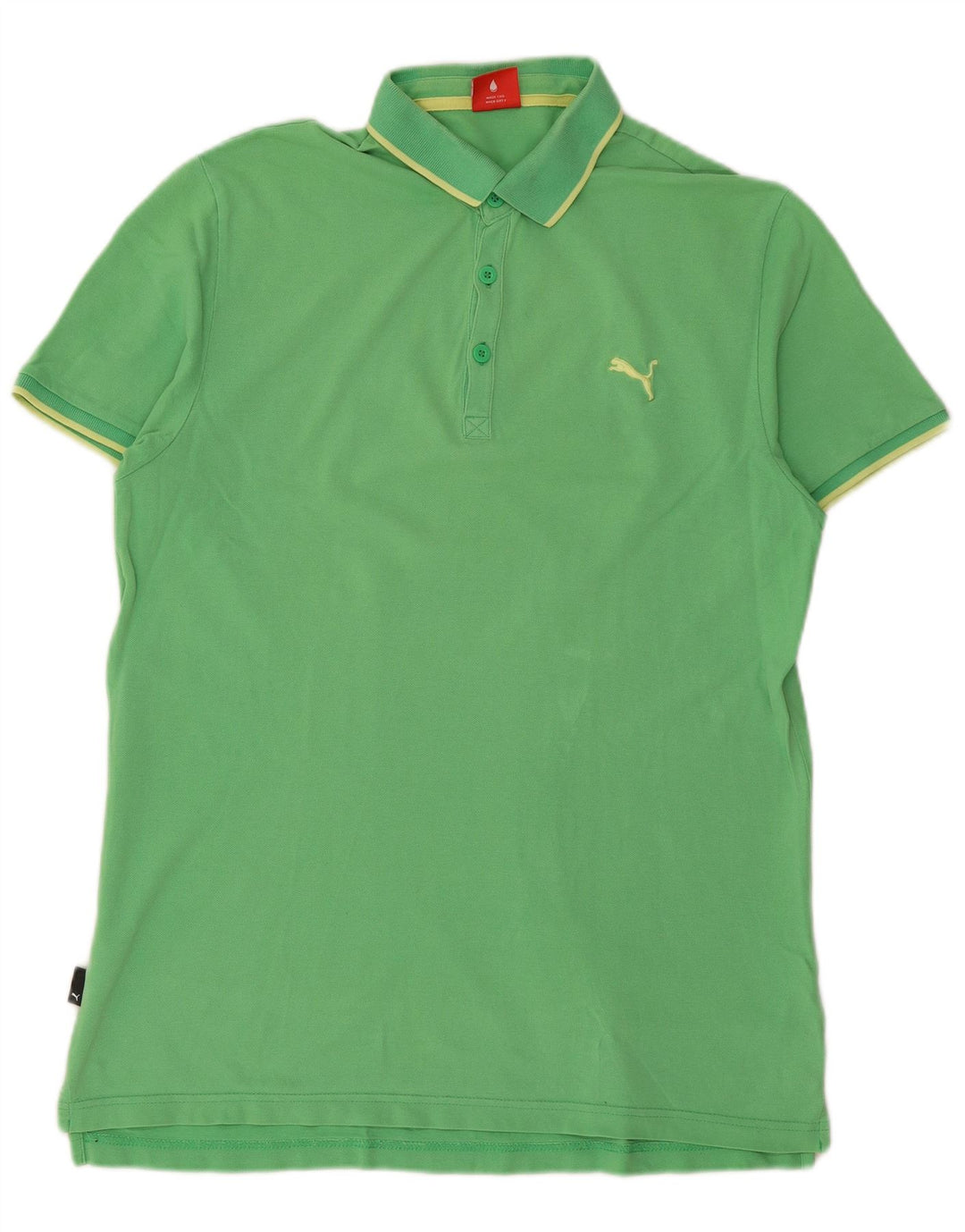 PUMA Polo para hombre de algodón verde grande