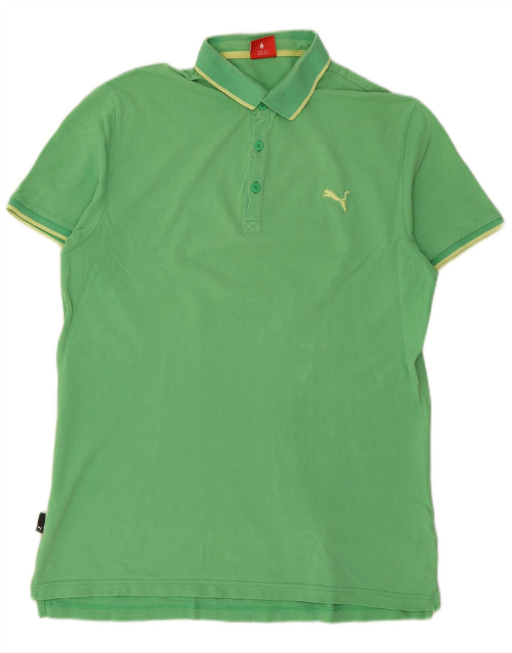 PUMA Polo para hombre de algodón verde grande