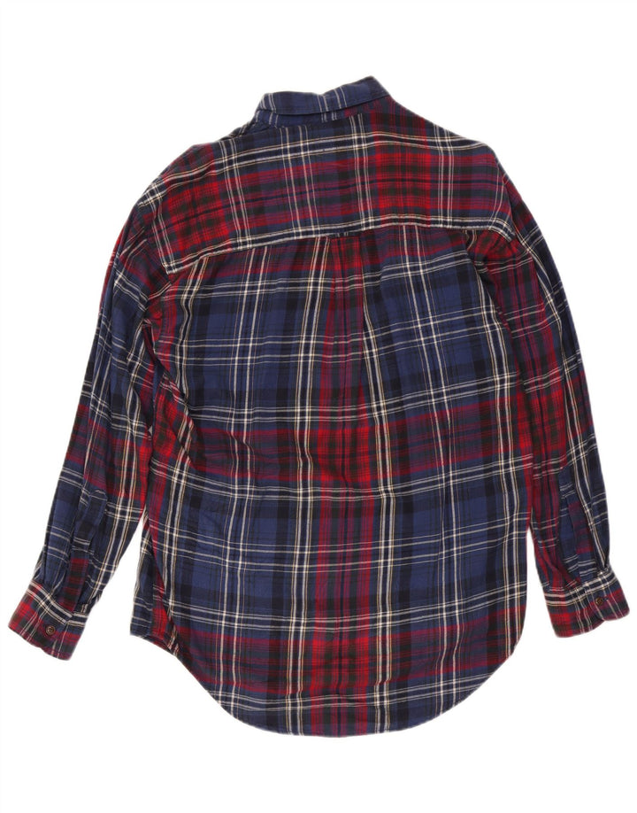 Camisa de franela para hombre Chaps Ralph Lauren Algodón a cuadros azul marino mediano