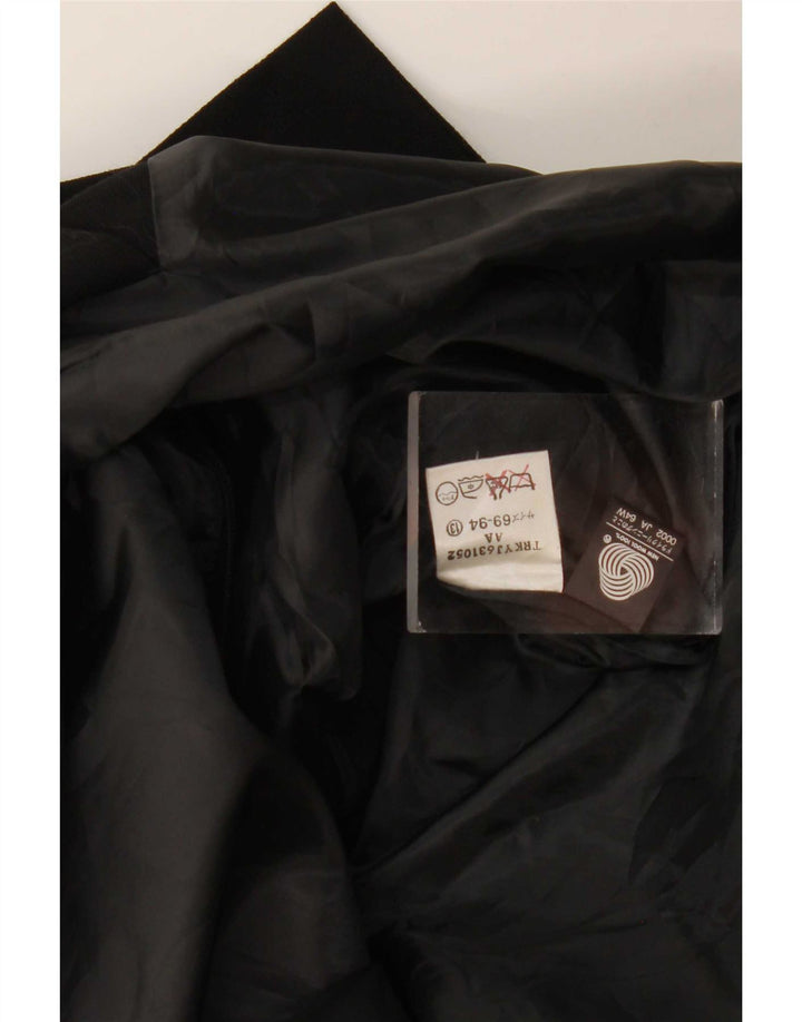 Falda lápiz vintage para mujer W28 lana negra mediana