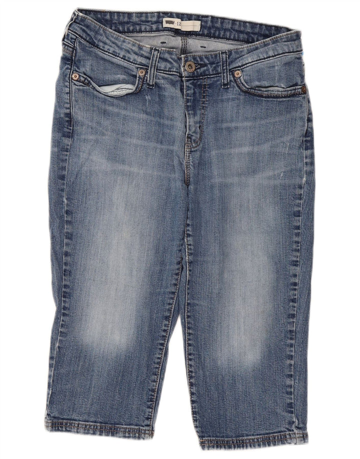 LEVI'S Capri Jeans para mujer US 12 Grande W31 L18 Algodón azul