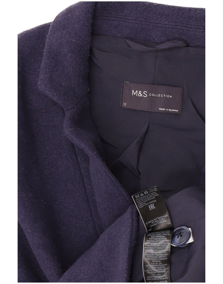Marks & Spencer Chaqueta Blazer de 2 Botones para Mujer UK 42 Azul Marino Mediano