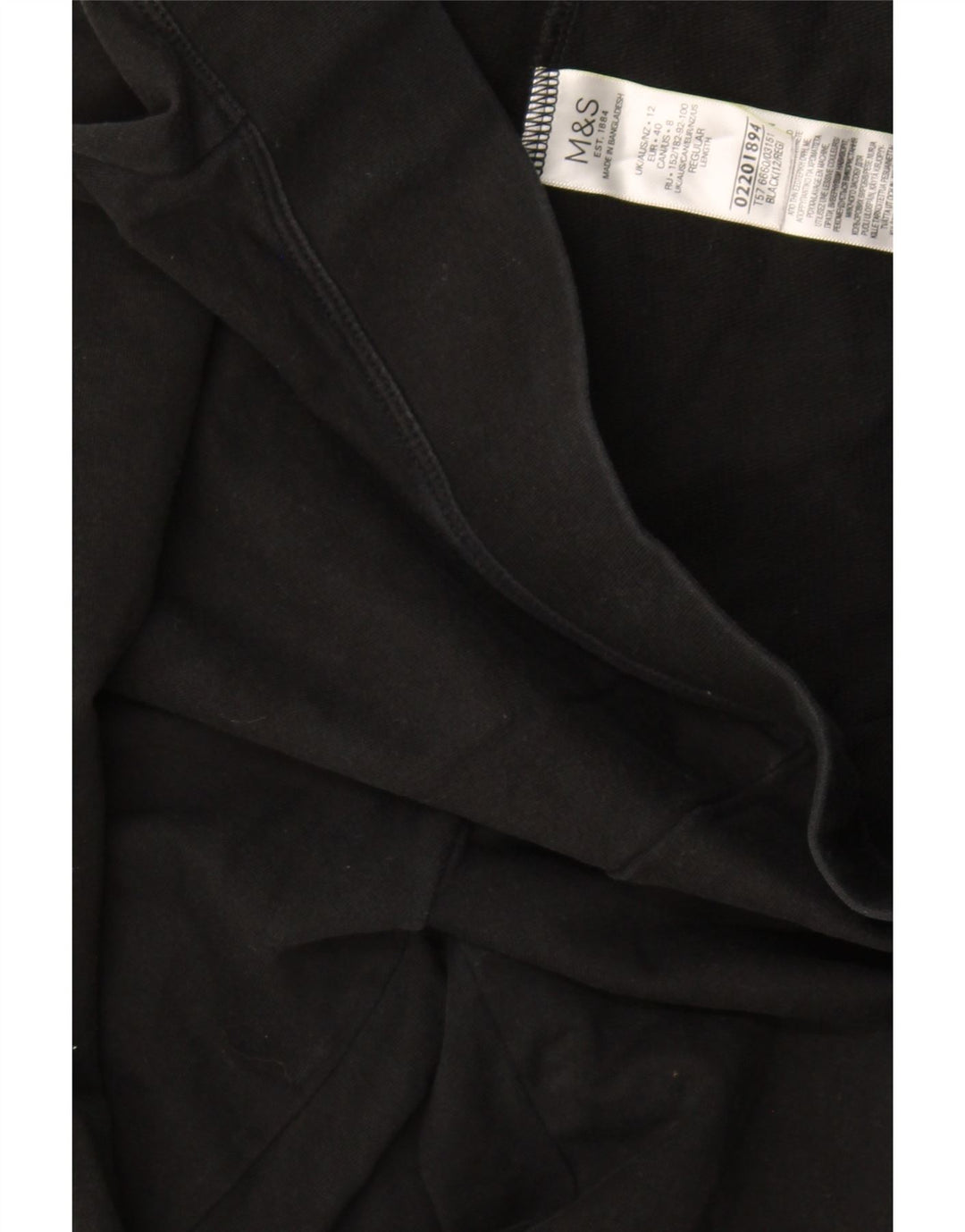 Marks & Spencer Pantalones de Chándal para Mujer UK 40 Mediano Algodón Negro