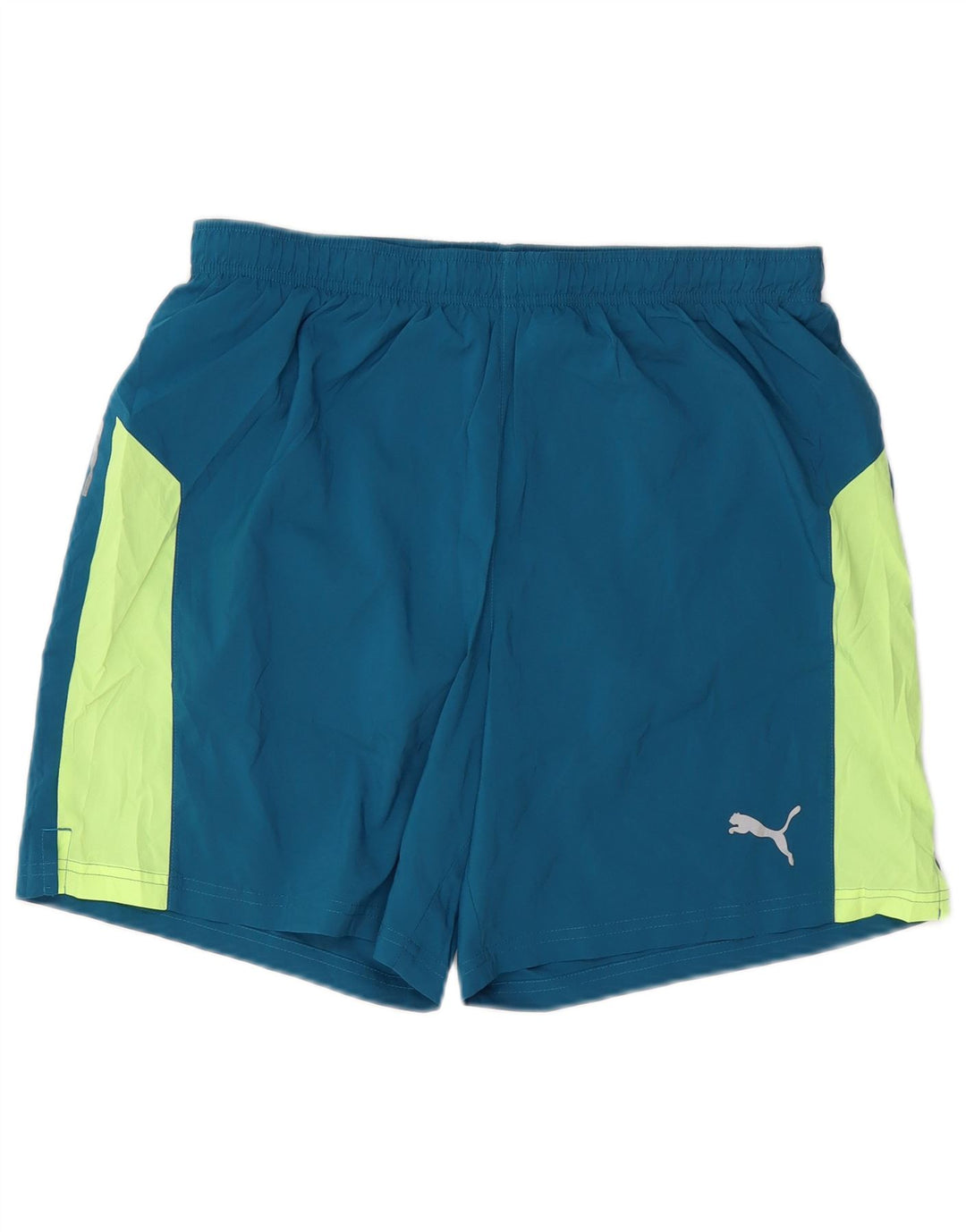 PUMA Pantalones cortos deportivos para hombre, color azul grande, color block