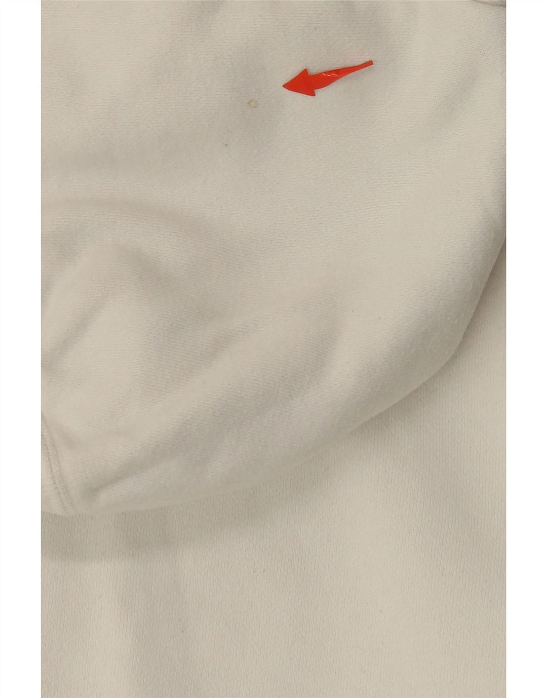 BENETTON Suéter con capucha y cremallera gráfica para mujer UK 46 Large White Cotton