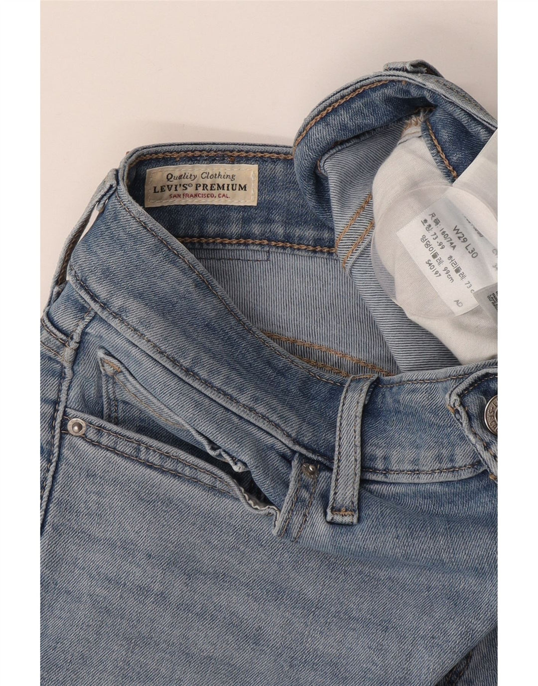 LEVI'S Mujer 712 Slim Jeans W29 L27 Algodón Azul