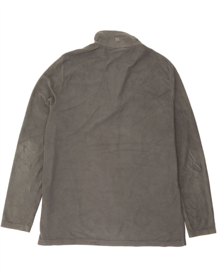 MOUNTAIN WAREHOUSE Mens Zip Neck Fleece Jumper Medium Grey Polyester Vintage Mountain Warehouse and Second-Hand Mountain Warehouse from Messina Hembry 
