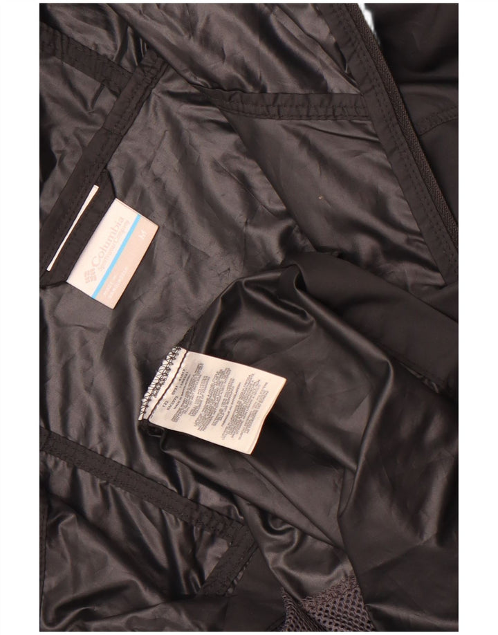 Columbia Chaqueta impermeable con capucha para hombre UK 38 Medium Negro Poliéster