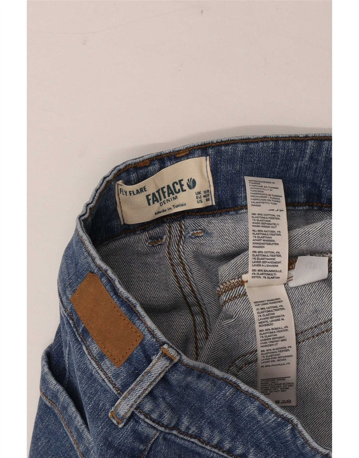 Vaqueros acampanados con mosca para mujer de Fat Face UK 12 Medium W30 L31 Algodón azul