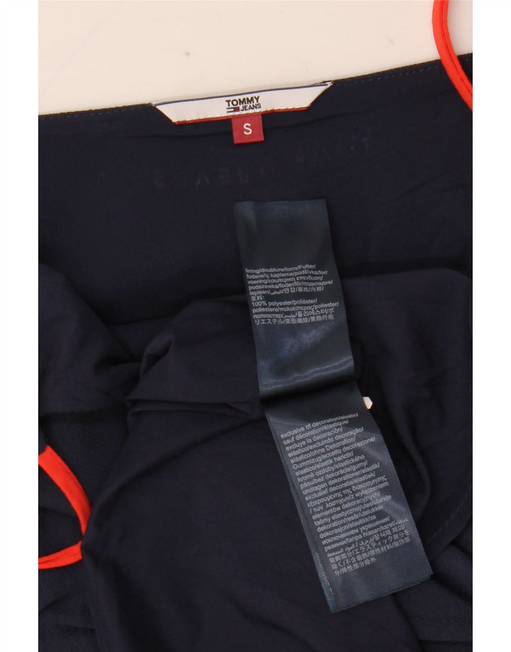 Tommy Hilfiger Vestido lencero para mujer UK 10 Small Poliéster azul marino