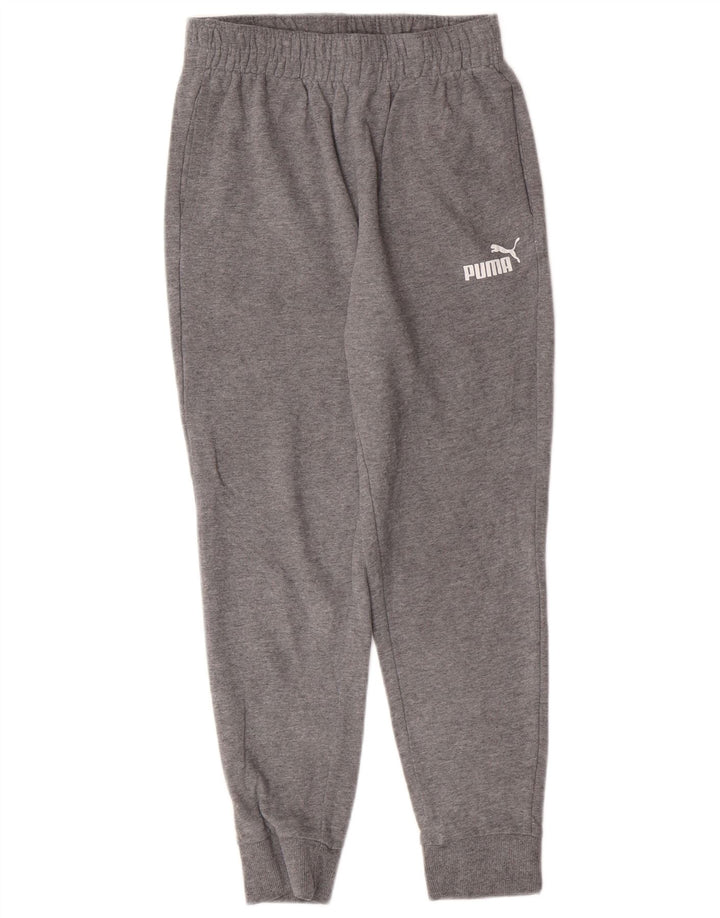 Puma Pantalones de Chándal para niño Joggers 10-11 años Gris Medio Algodón