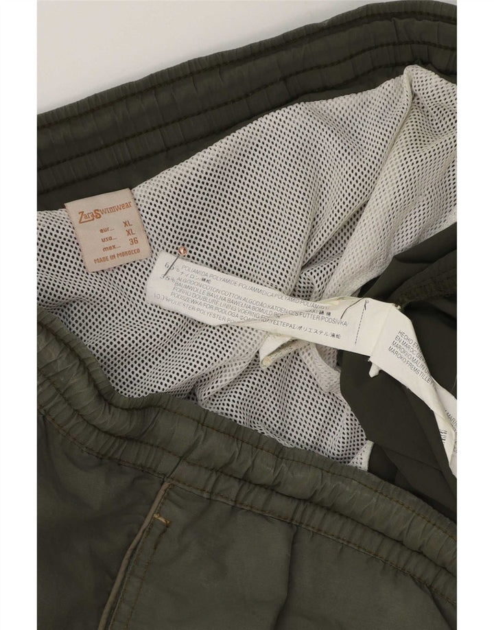Zara Hombre Bañador Short XL Poliamida Verde