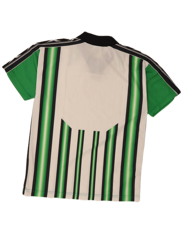 Reebok Polo Gráfico Para Hombre Poliéster A Rayas Verde Grande
