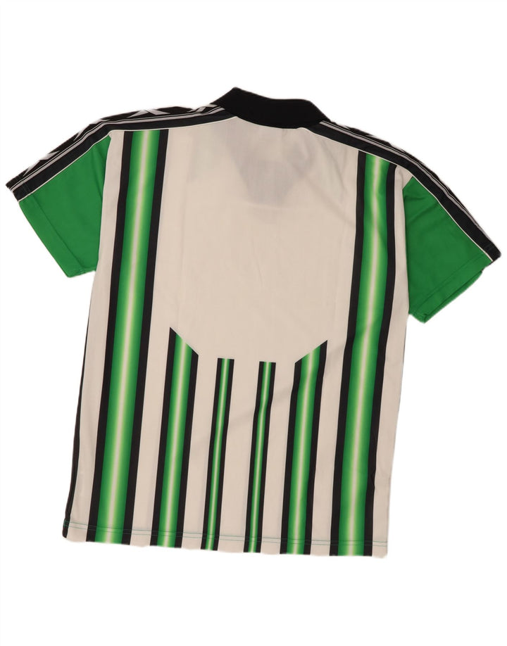 Reebok Polo Gráfico Para Hombre Poliéster A Rayas Verde Grande