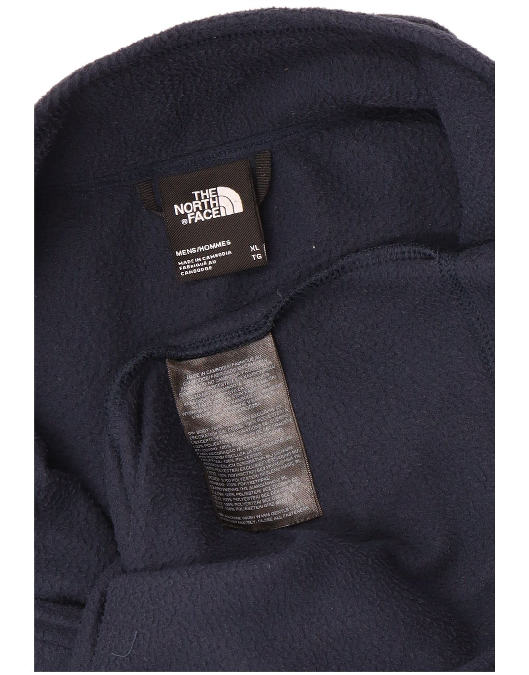 The North Face Jersey Polar Con Cremallera Y Cuello Para Hombre XL Poliéster Azul Marino