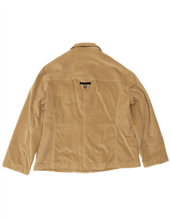 Krizia Chaqueta utilitaria para mujer UK 46 Grande Algodón beige