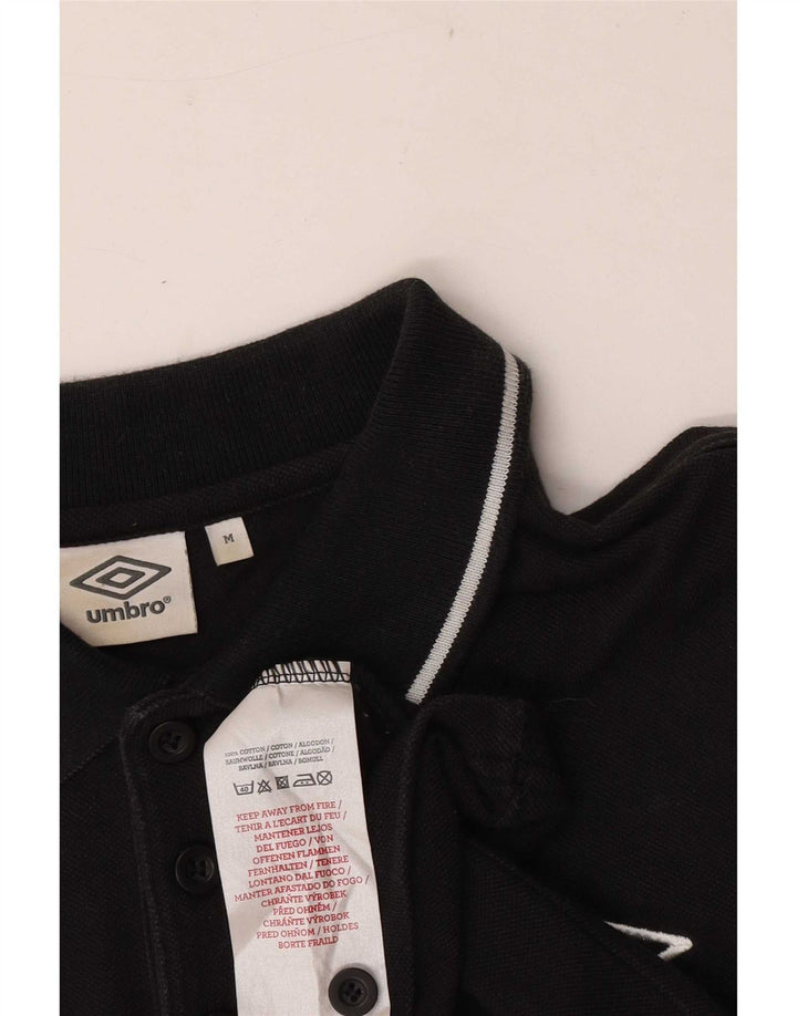 Polo Umbro Hombre Algodón Negro Mediano