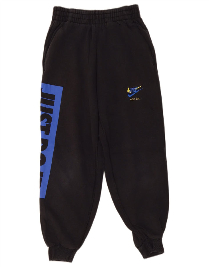 Nike Pantalones de chándal con gráfico para niños, 10-11 años, mediano, negro