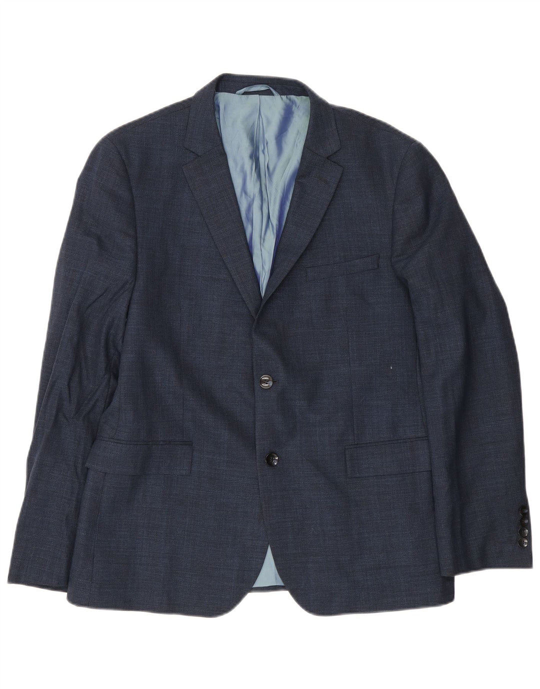 Dkny Chaqueta tipo blazer ajustada con 2 botones para hombre EU 54 2XL Lana azul marino
