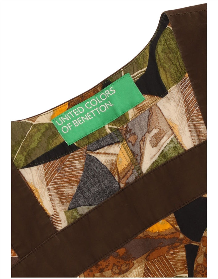 Benetton Vestido Acampanado para Mujer ES 40 Mediano Multicolor Floral