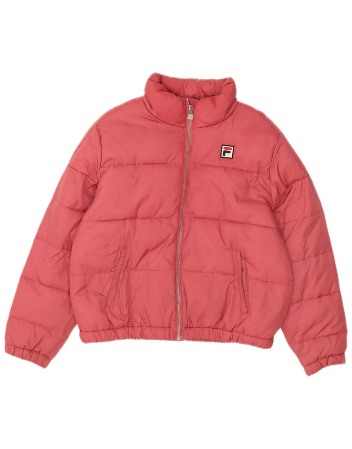 Fila Chaqueta acolchada holgada para mujer UK 44 Poliéster rosa medio